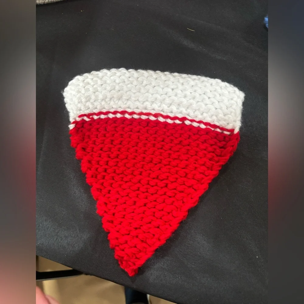 NWOT Large Knit Santa Dog Bandana